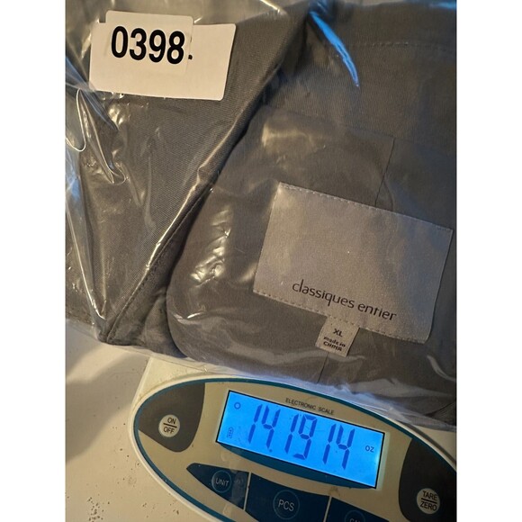 Classiques Entier Blazer Women XL Gray 3/4 Slv Cropped Trench CE Nordstrom - Picture 8 of 8